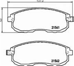 FRONT BRAKE PADS - NISSAN MAXIMA A33 J31 CERAMIC 02-