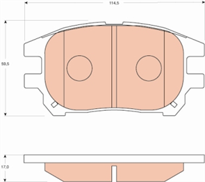 DB1494 E FRONT DISC BRAKE PADS - TOYOTA LEXUS RX300 (MCU1#)