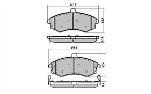 FRONT DISC BRAKE PADS - HYUNDAI ELANTRA   03-07