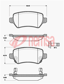 DB1511 UC REAR DISC BRAKE PADS - HOLDEN ASTRA G 90-04