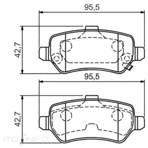 REAR DISC BRAKE PADS - HOLDEN ASTRA G 90-04