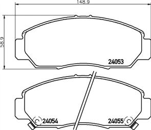 FRONT DISC BRAKE PADS - HONDA ODYSSEY/ACCORD  03-