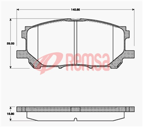 DB1517 E FRONT DISC BRAKE PADS - TOYOTA HARRIER 03-