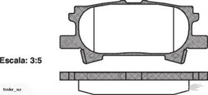 REAR DISC BRAKE PADS - TOYOTA/LEXUS RX# CERAMIC 03-