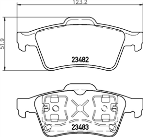 REAR DISC BRAKE PADS - SAAB 9-3 02-