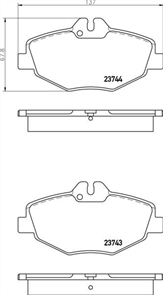 DB1675 E REAR DISC BRAKE PADS - FORD FAL FG 08-/TERRI 00-