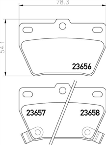 REAR BRAKE PADS - TOYOTA RAV 4 ACA2#03-16