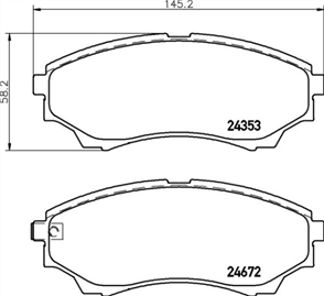 FRONT BRAKE PADS - FORD RANGER MAZDA B50 2006- DB1681