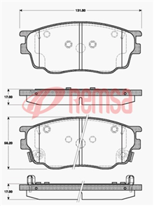 DB1682 E FRONT DISC BRAKE PADS - MAZDA MAZDA 6 GG 02-