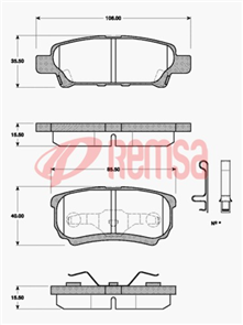 DB1686 E REAR DISC BRAKE PADS - MITSUBISHI LANCER / OUTLANDER