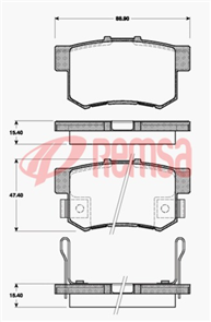 DB1728 UC REAR DISC BRAKE PADS - HONDA CRV 05-12