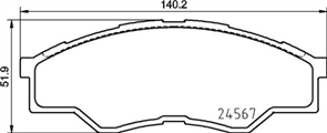 FRONT BRAKE PADS - TOYOTA HILUX KUN1# CERAMIC