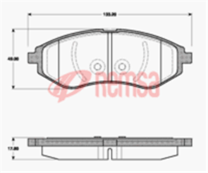 DB1748 UC FRONT DISC BRAKE PADS - HOLDEN BARINA 09-11