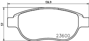 FRONT DISC BRAKE PADS - CITROEN PEUGEOT RENAULT 307 06-