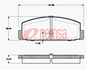 REAR DISC BRAKE PADS - MAZDA 6 GG 02-05 DB1760 E