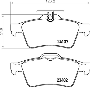 REAR BRAKE PADS - FORD/MAZDA CERAMIC 03-