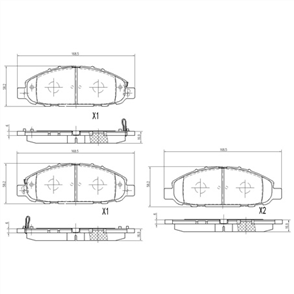 FRONT BRAKE PADS NISSAN URVAN/HOMY E25 02- (92 DB1769F