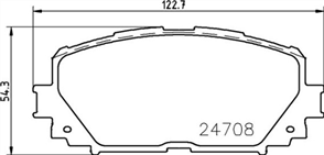 FRONT BRAKE PADS - TOYOTA YARIS CERAMIC 05-11