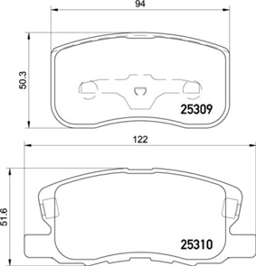 FRONT BRAKE PADS - MITSUBISHI COLT ZZ# CERAMIC 02-10