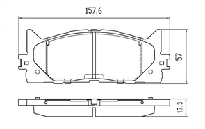 FRONT DISC BRAKE PADS - TOYOTA CAMRY ACV45 06-09