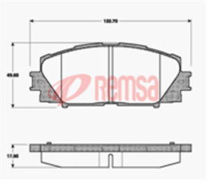 DB1820 E FRONT DISC BRAKE PADS - TOYOTA ECHO , YARIS  05-