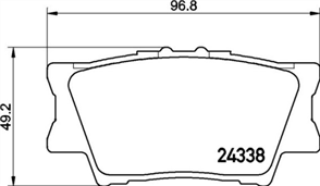 DB1832 E REAR DISC BRAKE PADS - TOYOTA CAMRY ASV 50 12-