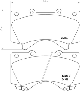 DB1838 E FRONT DISC BRAKE PADS - TOYOTA LAND CRUISER 200 SER 07-