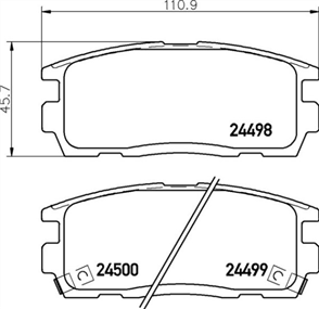 REAR BRAKE PADS - HOLDEN CAPTIVA CERAMIC 06-11