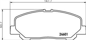 FRONT BRAKE PADS - TOYOTA ESTIMA ACR50 CERAMIC 06-09