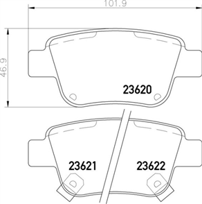 REAR DISC BRAKE PADS - TOYOTA ESTIMA ACR50 CERAMIC 06-09