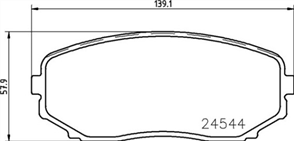 FRONT DISC BRAKE PADS  MAZDA CX-7 CX-9 DB1916