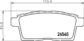 DB1917 E REAR DISC BRAKE PADS - MAZDA CX-7 , CX-9 06-09