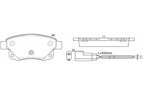 REAR BRAKE PADS - FORD TRANSIT CERAMIC 06-