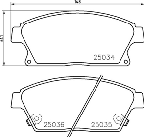 FRONT BRAKE PADS - HOLDEN CRUSE CERAMIC 09 276mm ROTOR