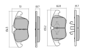 FRONT DISC BRAKE PADS - FORD MONDEO CERAMIC 07-