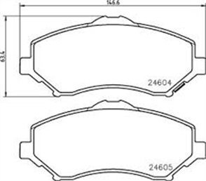 FRONT DISC BRAKE PADS - DODGE NITRO JOURNEY JEEP WRANGLER 07-