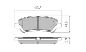 REAR DISC BRAKE PADS - TOYOTA HIGHLANDER GSU40 07-