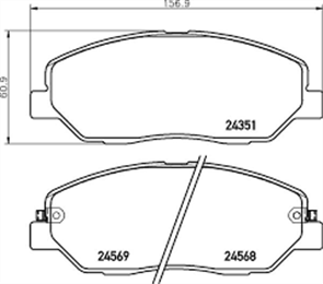 FRONT DISC BRAKE PADS - HYUNDAI SANATA FE , KIA SORENTO DB2034 UC