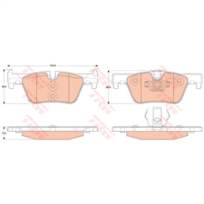 REAR BRAKE PADS BMW 1 2 3 4 SERIES 2011- (978.0) DB2224F