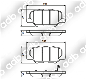 REAR DISC BRAKE PADS - MAZDA MAZDA 6 12- DB224 E