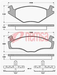 DB399 E FRONT DISC BRAKE PADS - AUDI / VW GOLF Gti 87-89