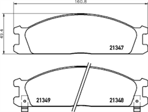 FRONT DISC BRAKE PADS - NISSAN NAVARA D22 4WD CERAMIC 97-