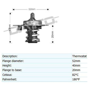 DAYCO THERMOSTAT 52MM 82 DEGREES C - 180 DEGREES F DT170A