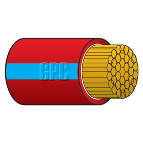 3mm Single Core Automotive Cable Red With Blue Trace 100M (NZ Ref.150)