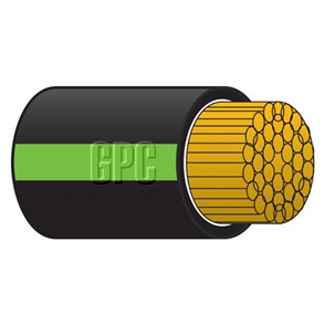 4mm Single Core Automotive Cable Black With Green Trace 30M (NZ Ref.15