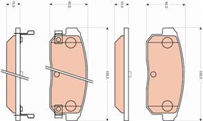 DTEC Brake Pad Set (DB1493)