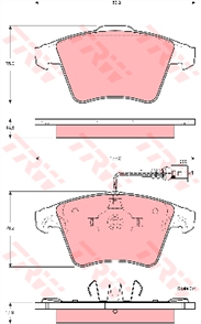 Brake Pad Set Inc. Wear Sensor (DB1947)