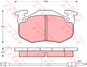 Brake Pad Set Inc. Wear Sensor