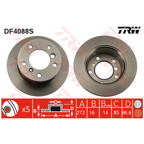 Disc Brake Rotor 272mm x 14 Min