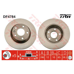 Disc Brake Rotor 286mm x 10 Min